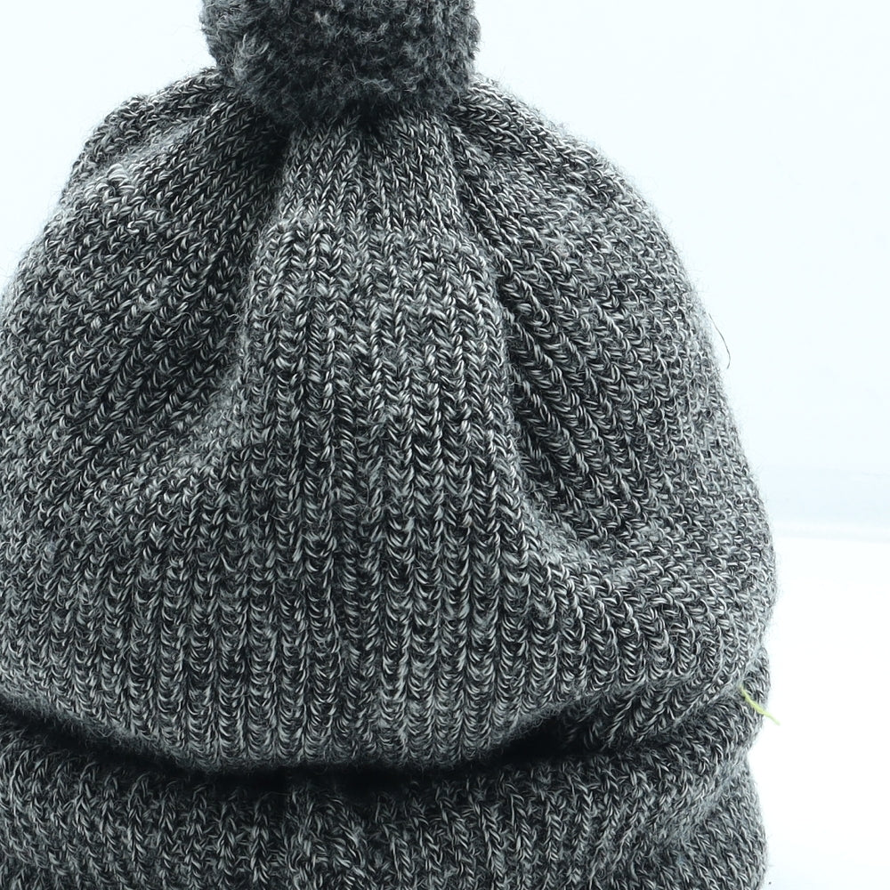 Preworn Mens Grey Wool Winter Hat One Size