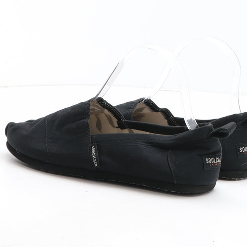 SoulCal&Co Mens Black Fabric Slip On Casual UK 6