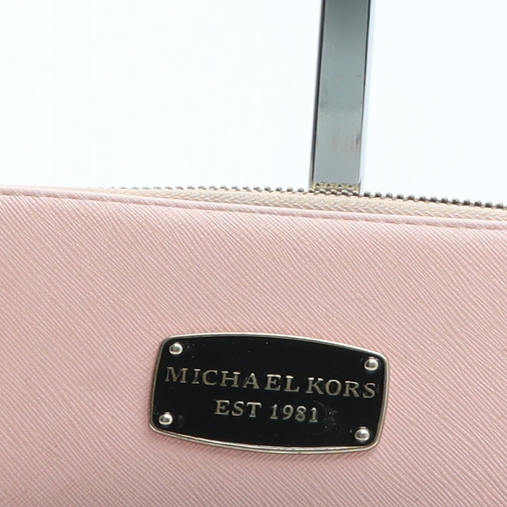 Michael Kors Womens Pink Polyurethane Bow Tie Wallet Size M