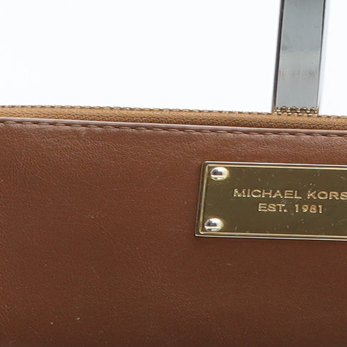 Michael Kors Womens Brown Polyurethane Bow Tie Wallet Size M