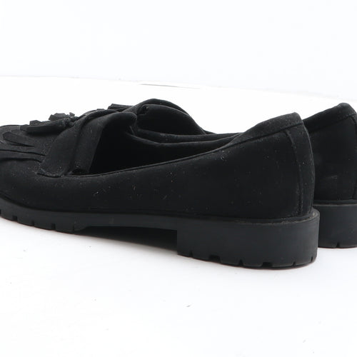 New Look Womens Black Fabric Loafer Casual UK