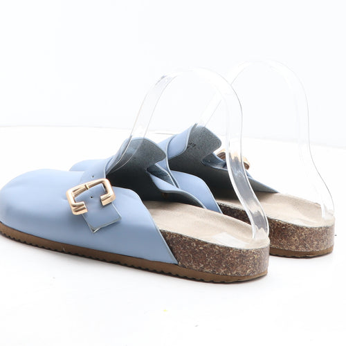 Primark Womens Blue Synthetic Slip On Sandal UK