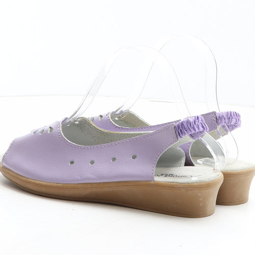 Clifford James Womens Purple Synthetic Slingback Sandal UK