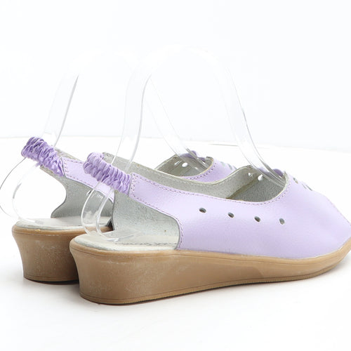 Clifford James Womens Purple Synthetic Slingback Sandal UK
