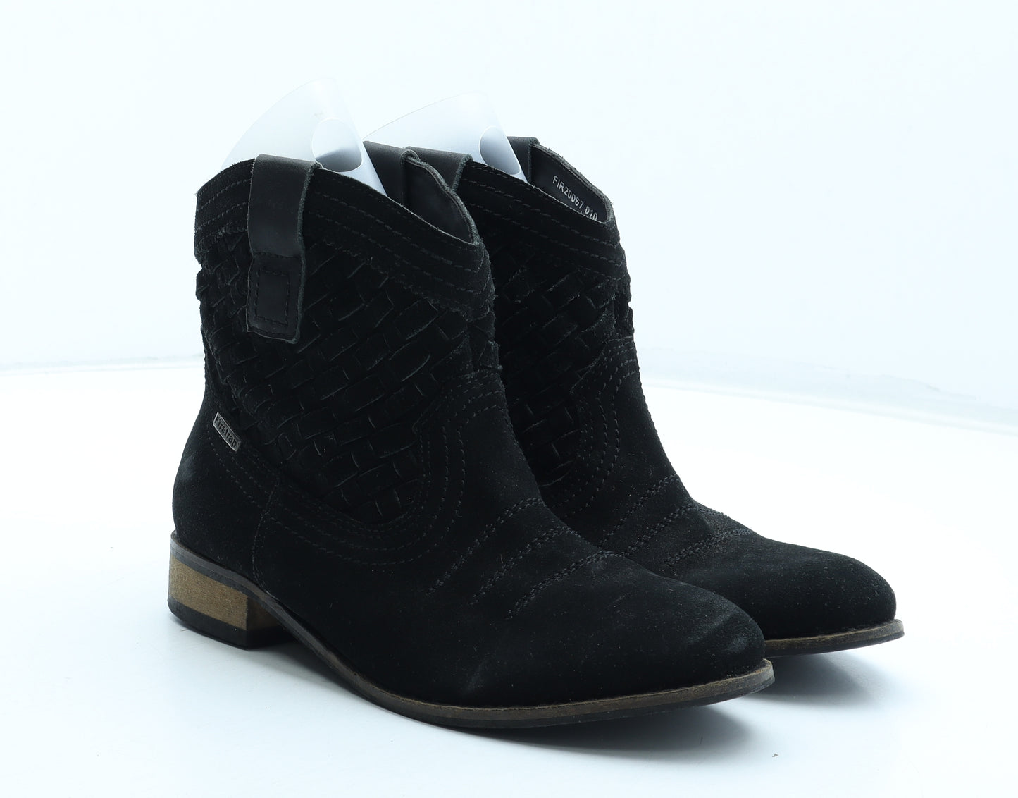 Firetrap Womens Black Leather Cowboy Boot UK