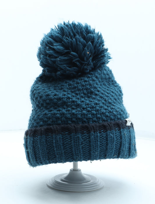 TOG24 Womens Blue Acrylic Bobble Hat One Size