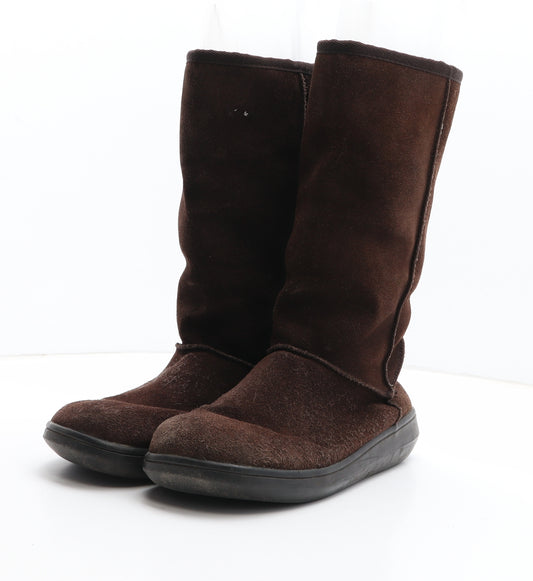 Rocket Dog Womens Brown Leather Shearling Style Boot UK