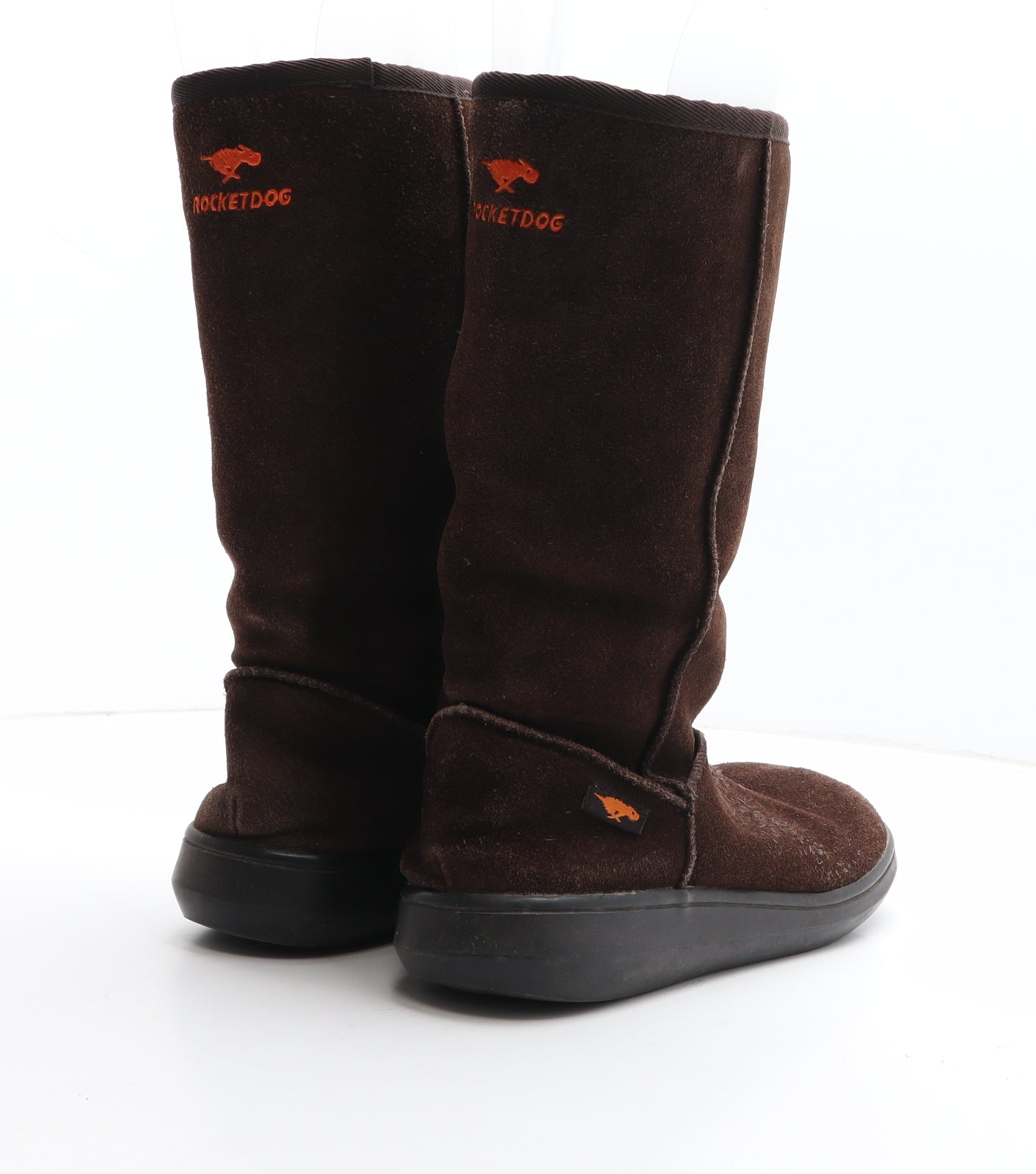 Rocket Dog Womens Brown Leather Shearling Style Boot UK