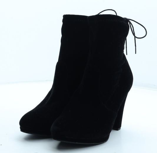 Primark Womens Black Synthetic Sock Boot UK
