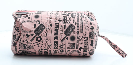 Soap & Glory Womens Pink Geometric Polyester Pouch Size Medium