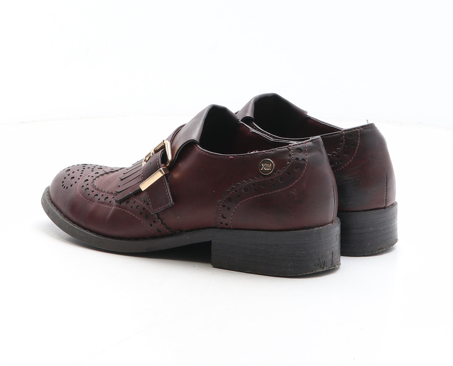 Xti Womens Brown Synthetic Slip On Casual UK - Brogue Style