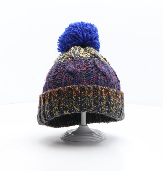 Preworn Womens Multicoloured Acrylic Bobble Hat One Size