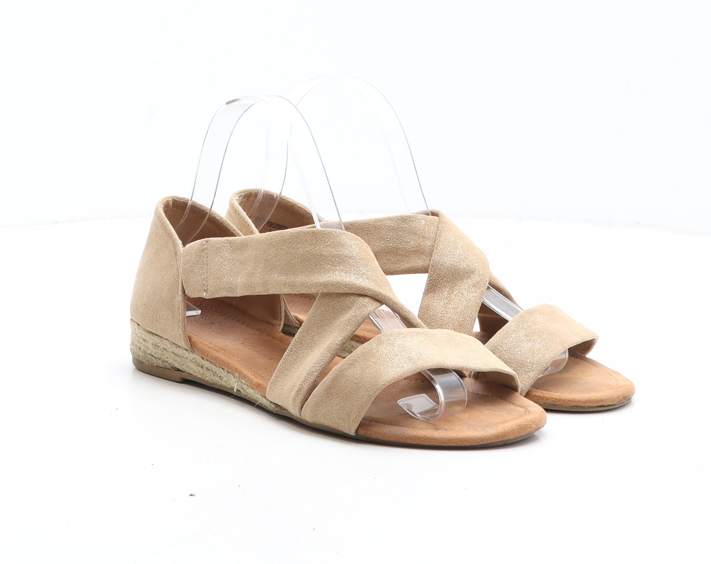 Dorothy Perkins Womens Beige Synthetic Slip On Sandal UK