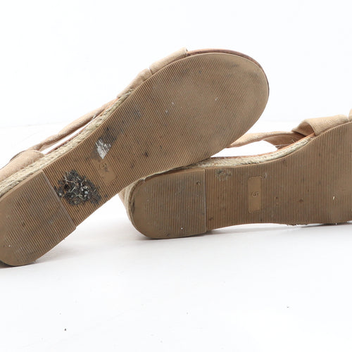 Dorothy Perkins Womens Beige Synthetic Slip On Sandal UK
