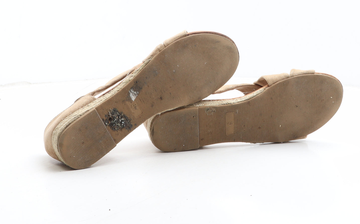 Dorothy Perkins Womens Beige Synthetic Slip On Sandal UK