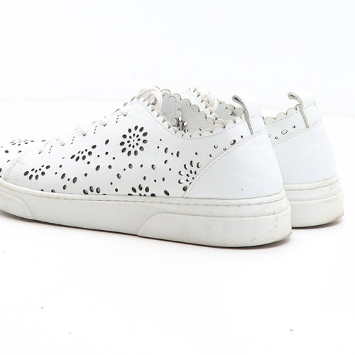 Bellissimo Womens White Floral Synthetic Trainer UK - UK Size Estimated 5