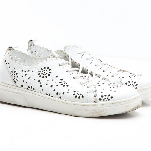 Bellissimo Womens White Floral Synthetic Trainer UK - UK Size Estimated 5