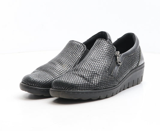 Footsoft Womens Black Synthetic Slip On Casual UK