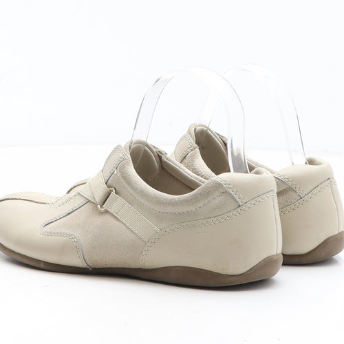FootGlove Womens Beige Synthetic Trainer Casual UK