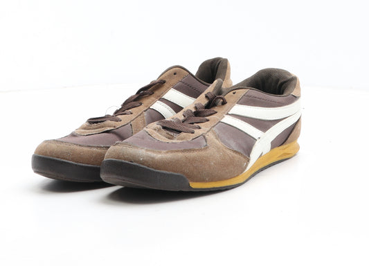 Victory Mens Brown Synthetic Trainer UK 6