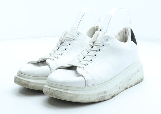 Koi Footwear Womens White Polyurethane Trainer UK