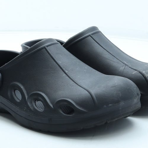 Preworn Mens Black Rubber Slip On Sandal UK 6 39