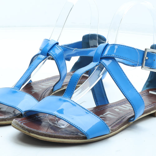 New Look Womens Blue Polyurethane Strappy Sandal UK