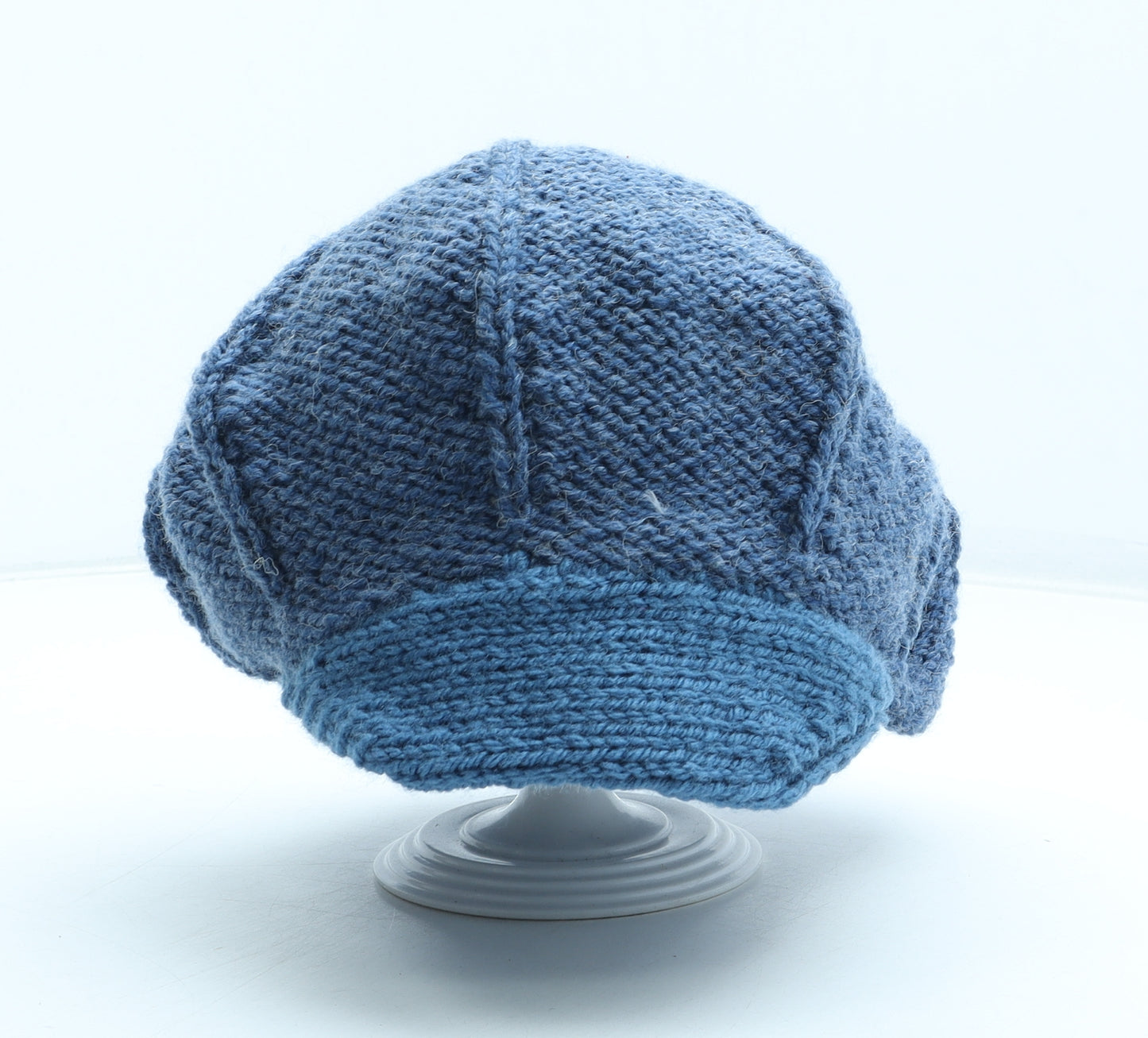 Preworn Womens Blue Acrylic Peaked Cap One Size