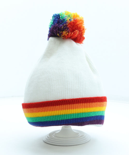Rodeo Womens Multicoloured Striped Acrylic Bobble Hat One Size