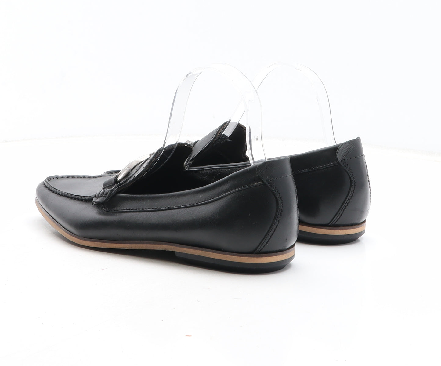 Linea Mens Black Synthetic Slip On Casual UK 7