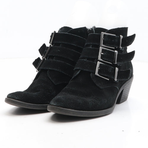 River Island Womens Black Synthetic Bootie Boot UK