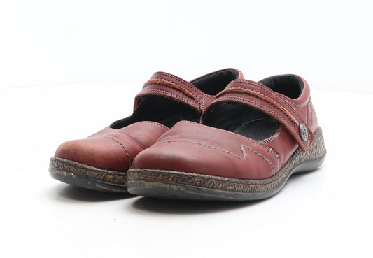 Loretta Womens Red Synthetic Mary Jane Casual UK