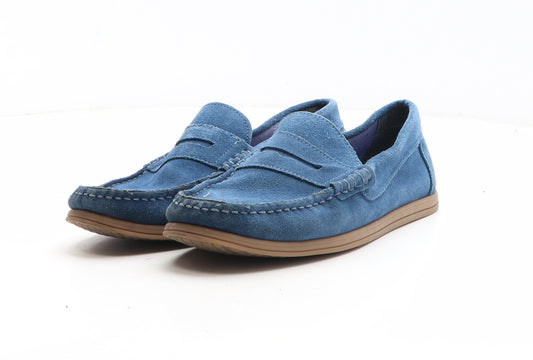 NEXT Womens Blue Suede Loafer Casual UK
