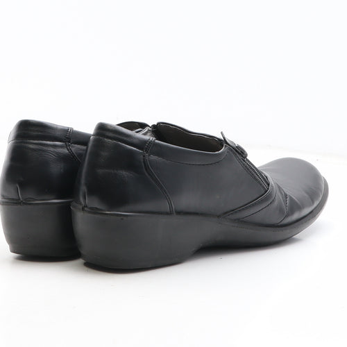 Fit For Feet Womens Black Synthetic Slip On Casual UK