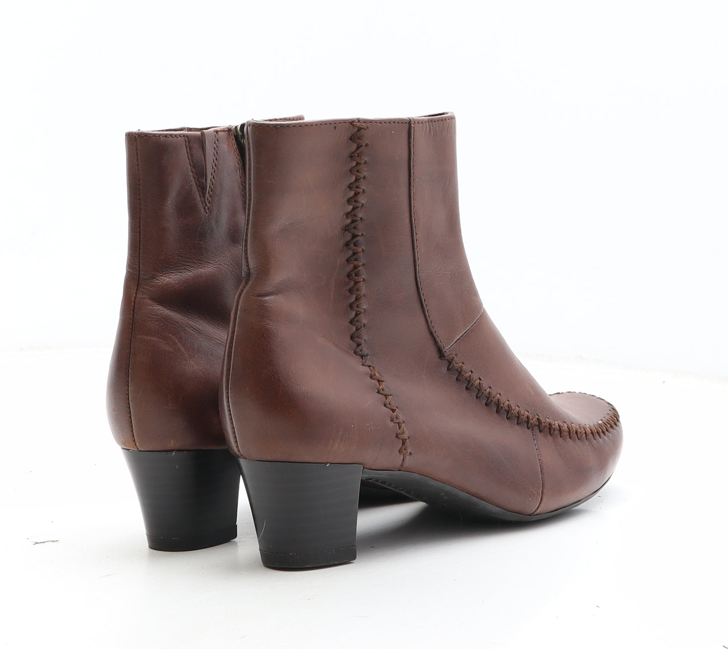 FootGlove Womens Brown Synthetic Bootie Boot UK
