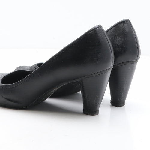 FootGlove Womens Black Synthetic Court Heel UK
