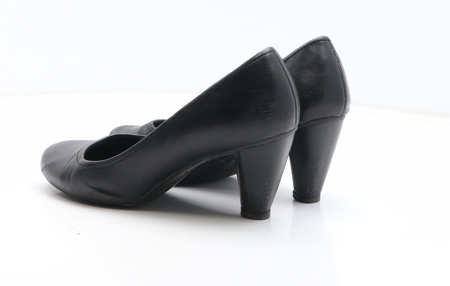 FootGlove Womens Black Synthetic Court Heel UK
