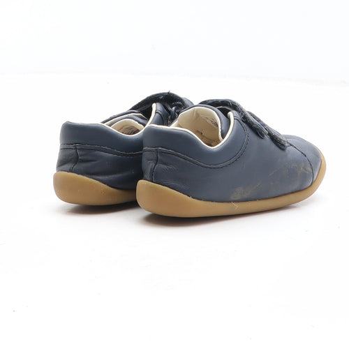 Clarks Boys Blue Synthetic Trainer UK 4.5