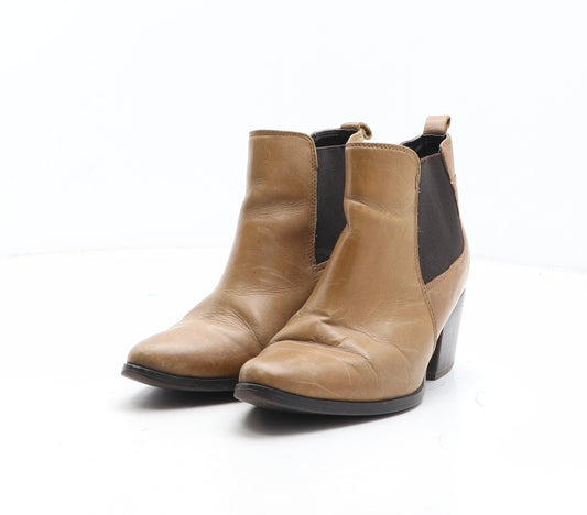 Marks and Spencer Womens Brown Leather Chelsea Boot UK