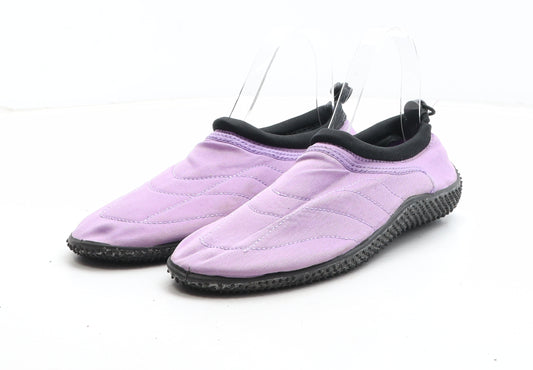 Preworn Womens Purple Fabric Slip On Casual UK - Aqua Shoes