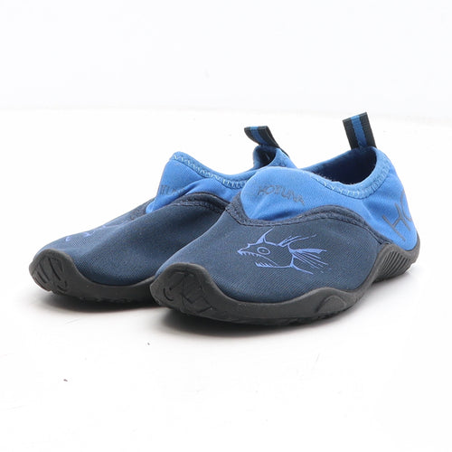 Hot Tuna Boys Blue Colourblock Fabric Slip On Casual UK 10 - Aqua Shoes