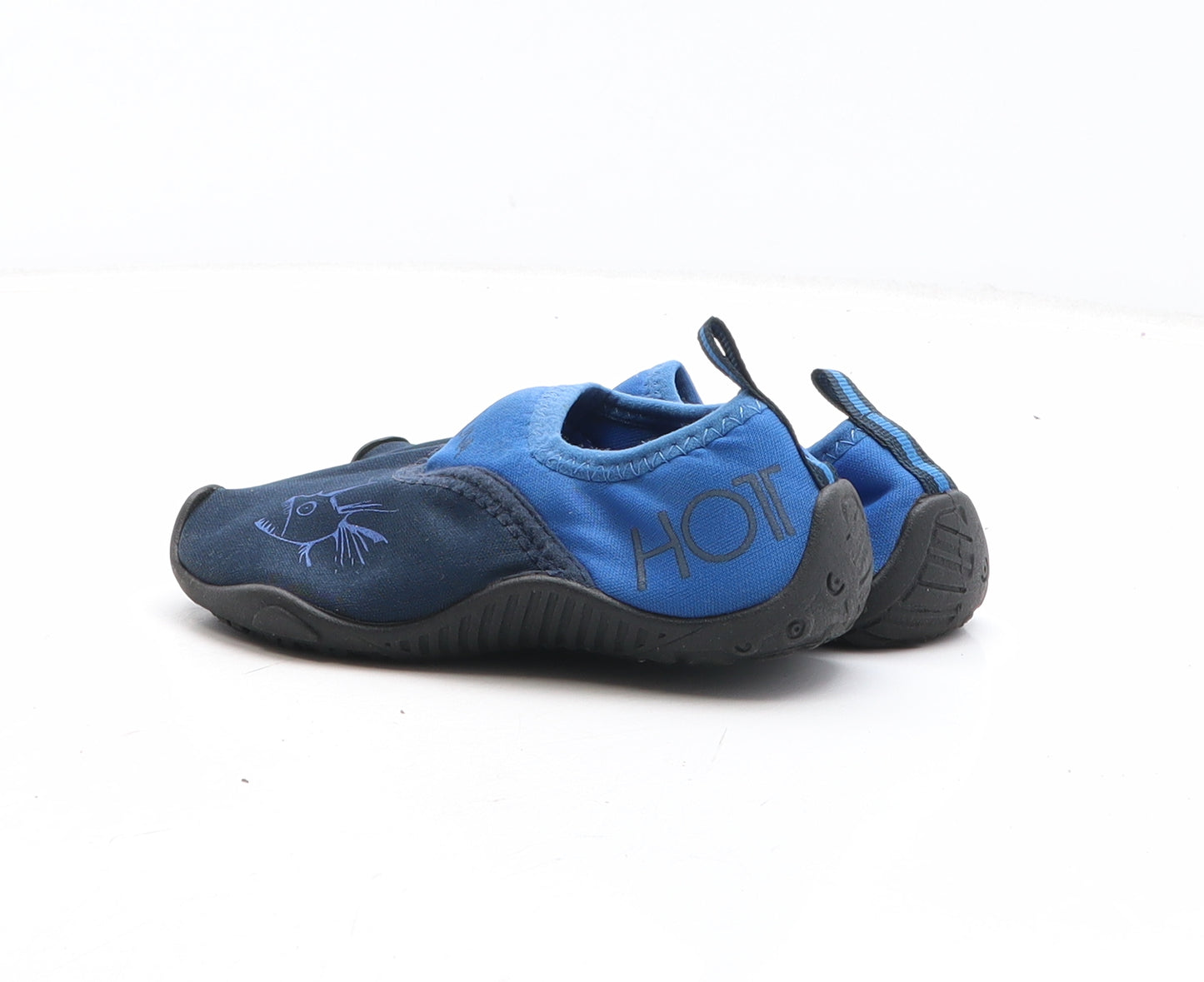 Hot Tuna Boys Blue Colourblock Fabric Slip On Casual UK 10 - Aqua Shoes