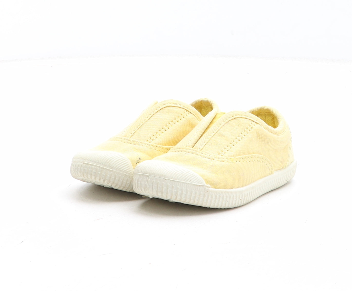 Marks and Spencer Girls Yellow Fabric Trainer UK 4