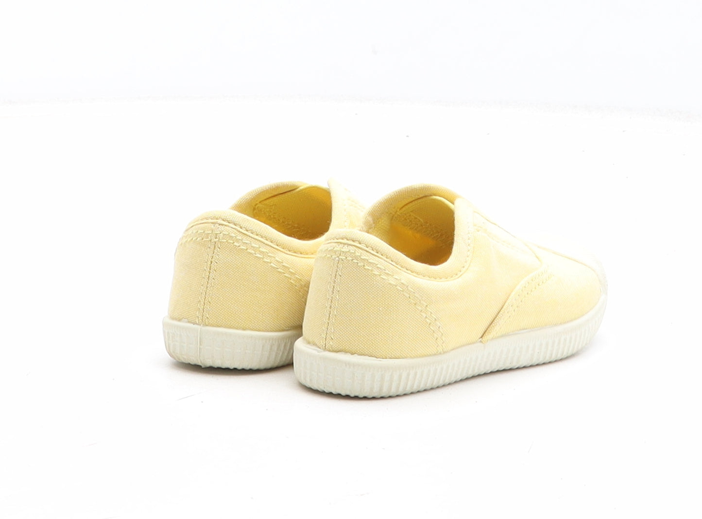 Marks and Spencer Girls Yellow Fabric Trainer UK 4