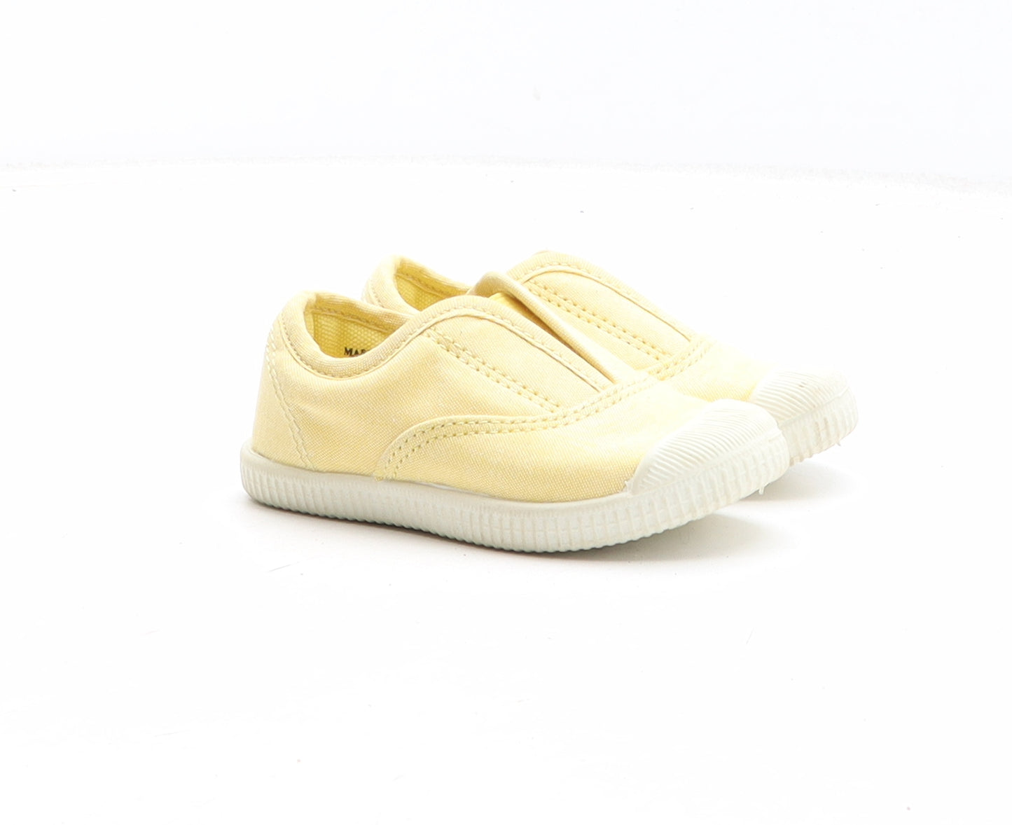 Marks and Spencer Girls Yellow Fabric Trainer UK 4