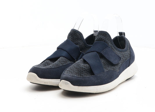 Hotter Womens Blue Fabric Trainer Casual UK