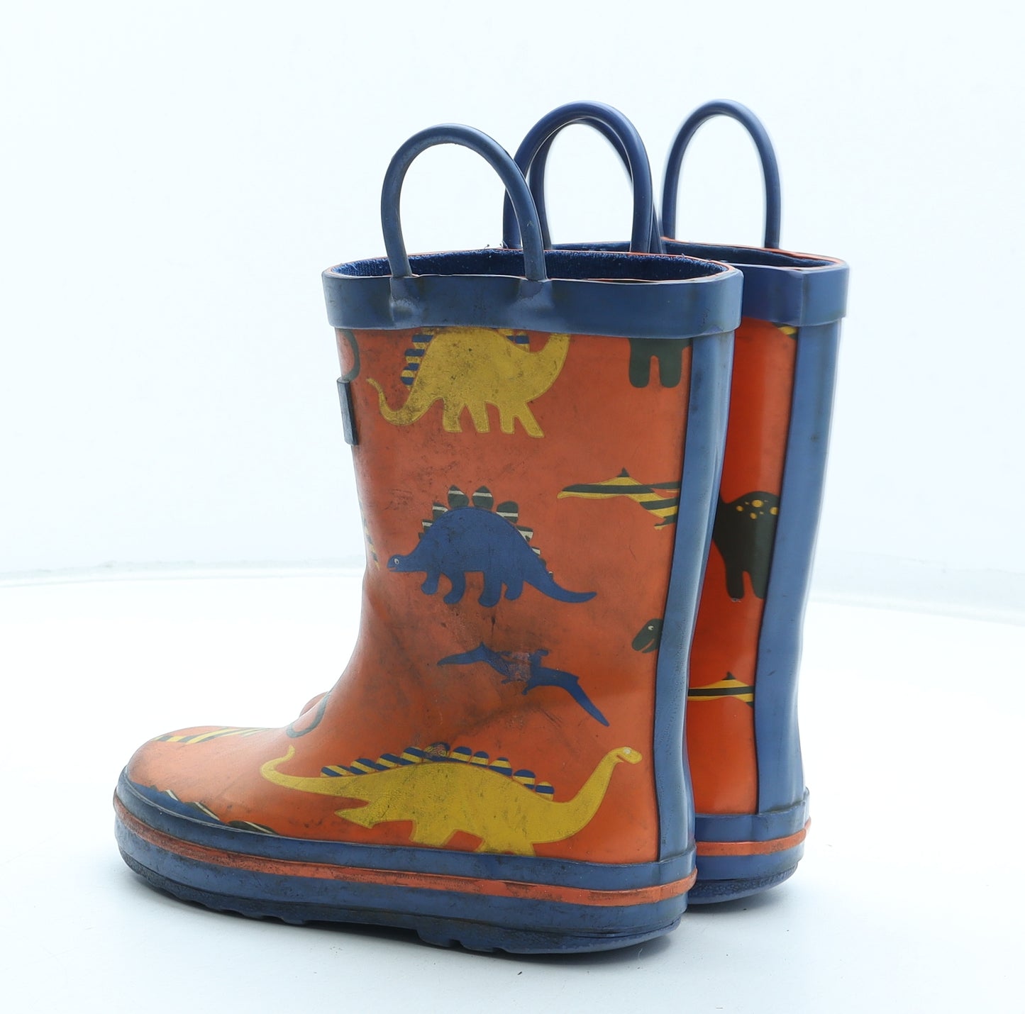 Rydale Boys Multicoloured Floral Rubber Wellies Boot UK 10 27 - Dinosaur Pattern