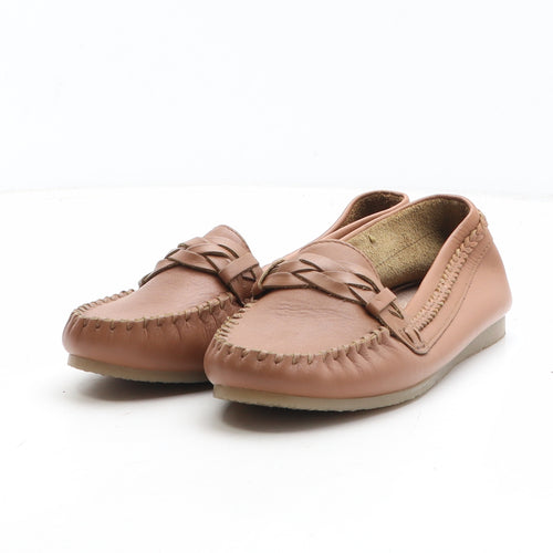 Fat Face Womens Brown Synthetic Loafer Casual UK