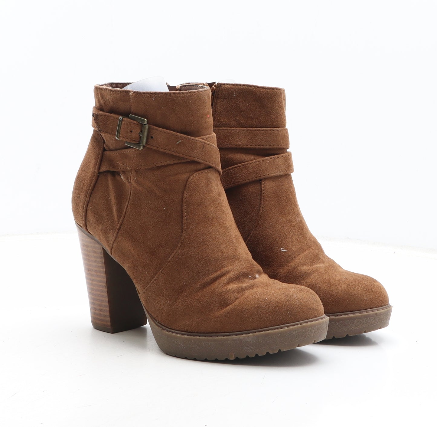 New Look Womens Brown Synthetic Bootie Boot UK