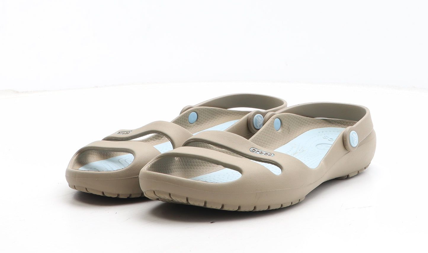 Crocs Womens Green Synthetic Slip On Sandal UK